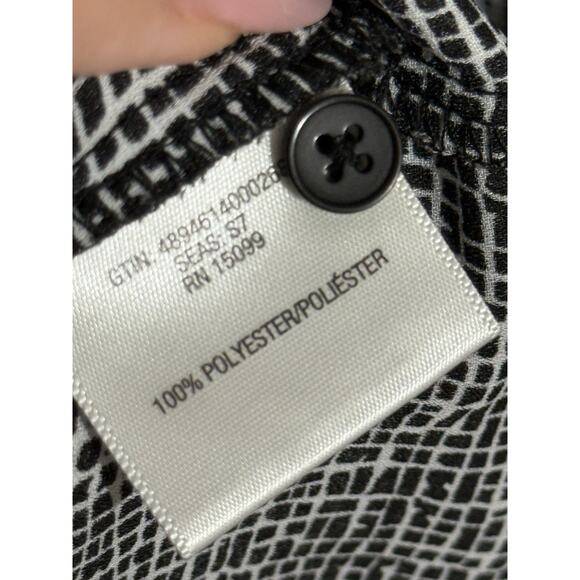 Simply Styled By Sears Women's Wrap Blouse Black/White Size L - Picture 4 of 4